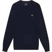 Lyle & Scott Cotton Merino V Neck Jumper - Navy - S