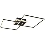 TRIO Arribo LED kattovalaisin RGBW 39W 3000K 61cm neliö mattamusta