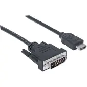 Manhattan HDMI-DVI 1.8m kaapeli, 10v takuu, HD/SD video
