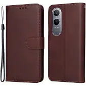 SKALO OnePlus Nord CE4 Lite 5G PU-nahkainen Lompakkokotelo - Ruskea