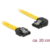 DeLOCK – SATA 6 Gb/s Cable straight to left angled 20 cm yellow (83958)