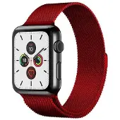 SKALO Milanese Loop Apple Watch Series 7-9 41mm - Punainen