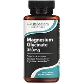 LifeSeasons , Magnesiumglysinaatti, 350 mg, 120 kasvissyöjä kapselia (87,5 mg per kapseli)
