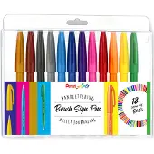 Pentel Brush Sing Ses15-12 Tussi 12 Yksiköt