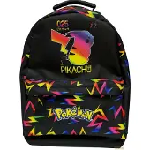Pokémon Reppu - Large - 43x30x14 cm - 15L - Musta M. Neonprintti - - OneSize - Reput