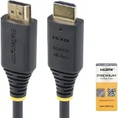 StarTech.com 1.5m 4.9ft premium certified high speed hdmi cable 4k 60hz/1440p 144hz 18gbps uhd hdmi 2.0 cord tpe jacket