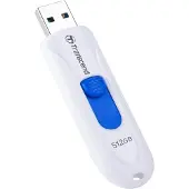 Transcend JetFlash 790, 512 GB, USB A-tyyppi, 3.2 Gen 1 (3.1 Gen 1), Ilman suojusta, 9 g, Musta, Valkoinen (TS512GJF790W)