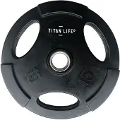 Titan Life Weight Disc Rubber. Ø50mm. Black, Levypainot Kumipäällyste