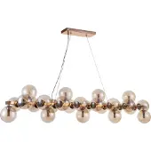 Maytoni Riippuvalaisin lasi Dallas, himmennettävä, Messinki/kulta, Olohuone/ruokailutila, Lasi, Design