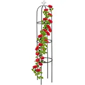Relaxdays Puutarhagrilli "Tower" 190x40cm, musta väri