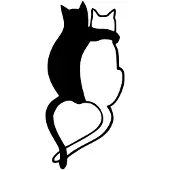 Wallxpert Seinäkoristelu Love Cats 478, 1 kpl.