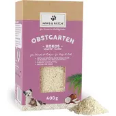 PAWS & PATCH Hedelmätarhan kookoshiutaleet 400g ravintolisä koirille ja kissoille