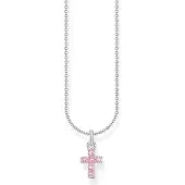 Thomas Sabo hopea ristikaulakoru vaaleanpunaisilla zirkonioilla KE2226-051-9-L45v