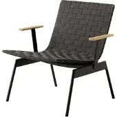 &tradition Ville Outdoor AV45 lepotuoli käsinojilla Warm black