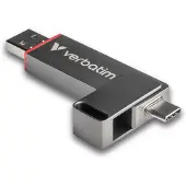 Verbatim Dual QuickStick, 512 GB, USB Type-A / USB Type-C, 3.2 Gen 1 (3.1 Gen 1), 550 MB/s, Muu, Harmaa (32042)
