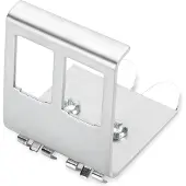 EFB Elektronik Keystone Modulhalter fuer Hutsch. Edelstahl f. 2xKeystone (ET-25184.1V2)