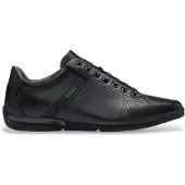 HUGO BOSS for man. 50498282 Saturn leather shoes black (39), Flat, Laces, Casual