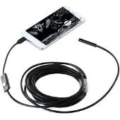 24hShop Matkapuhelimen tarkastuskamera - 5 metriä, LED-valo ja USB-liitäntä