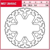 TRW jarrulevy eteen/taakse yamaha sr 400 2014-2016 ym. (mst284rac)