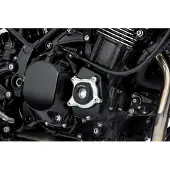 SW-Motech moottorin kotelon suoja - musta/hopea. Kawasaki Z900 mallit (16-).