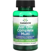 Swanson Health Just One Multi rautaa sisältävä monivalmiste - 130 tablettia