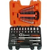 Bahco hylsysarja S410, 1/4"+1/2", 41 osaa