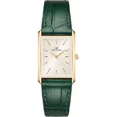 Daniel Wellington Bound 22X32 Green Croc Leather G Champagne Sunray - Green - 22X32MM