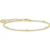 Thomas Sabo Bracelet with Five Sparkling Stones Gold