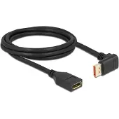 DeLOCK – DisplayPort extension cable male 90° downwards angled to female 8K 60 Hz 2 m (87091)