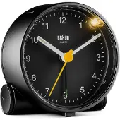 Braun BC01B, Kvartsiherätyskello, Pyöreä, Musta, 12 t, Analoginen, Akku