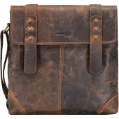 Greenland Classic Crossbody-laukku Nahka 31 cm Ruskea