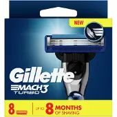 Gillette Mach3 Turbo Men’s Razor Blade Refills 8 kpl