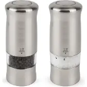 Peugeot Zeli DUO sähköinen suola & pippurimylly 14 cm Kromattu