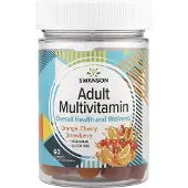 Swanson Health , Aikuisten Monivalmiste, Peach, Orange & Strawberry, 60 Gummies