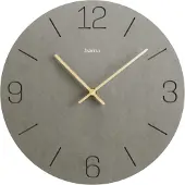 Hama Crete, seinä, kvartsikello, pyöreä, harmaa, MDF, moderni