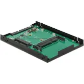 DeLOCK 62862, SATA, CF, mSATA, Musta, Vihreä, 6 Gbit/s, 70 mm, 100 mm