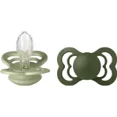 BIBS Supreme Tutit 2-pack Silikoni Koko 2, Sage/Hunter Green