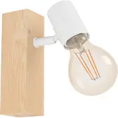 Eglo Townshend 3 spottivalaisin E27 16,5cm valkoinen/puu