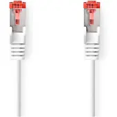 Nedis CAT6 Verkkokaapeli RJ45 uros RJ45 uros S/FTP 10.0 m Pyöreä LSZH Valkoinen Label