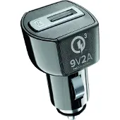 Cellularline usb car charger kit 18w qc usb-c - black