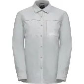Jack Wolfskin Women's Barrier Long Sleeve Shirt Cool Grey Pitkähihaiset kauluspaidat S