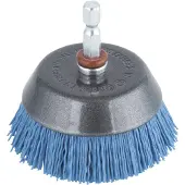Wolfcraft Pyöreä nylon-harja ; 65 mm; HEX 1/4'' lempeä