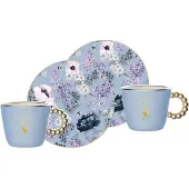 Bialetti BRID001, Setti, 0,08 L, Kuppi, Kahvi, Sininen, Posliini