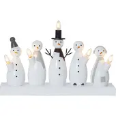 Star Trading Snowman adventtikynttilänjalka Valkoinen