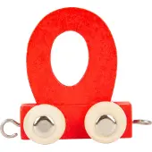 Small Foot - Wooden Letter Train Red - O - 12 pieces