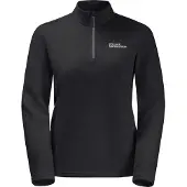 Jack Wolfskin Women's Taunus Halfzip Black Välikerrospuserot L
