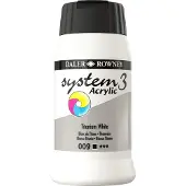 Daler Rowney DR System 3 akryyli 009 Titanium white - 500ml