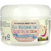 Elizavecca Milky Piggy Real Whitening Time Secret Pilling Cream kosteuttava ja pehmentävä voide kuoriva vaikutus 100 ml