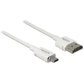 DeLOCK – Cable High Speed HDMI with Ethernet - HDMI-A male > HDMI Micro-D male 3D 4K 2 m Slim (85151)