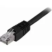 Deltaco – F/UTP Cat6 laitekaapeli, 0,3m, musta (STP-603S)